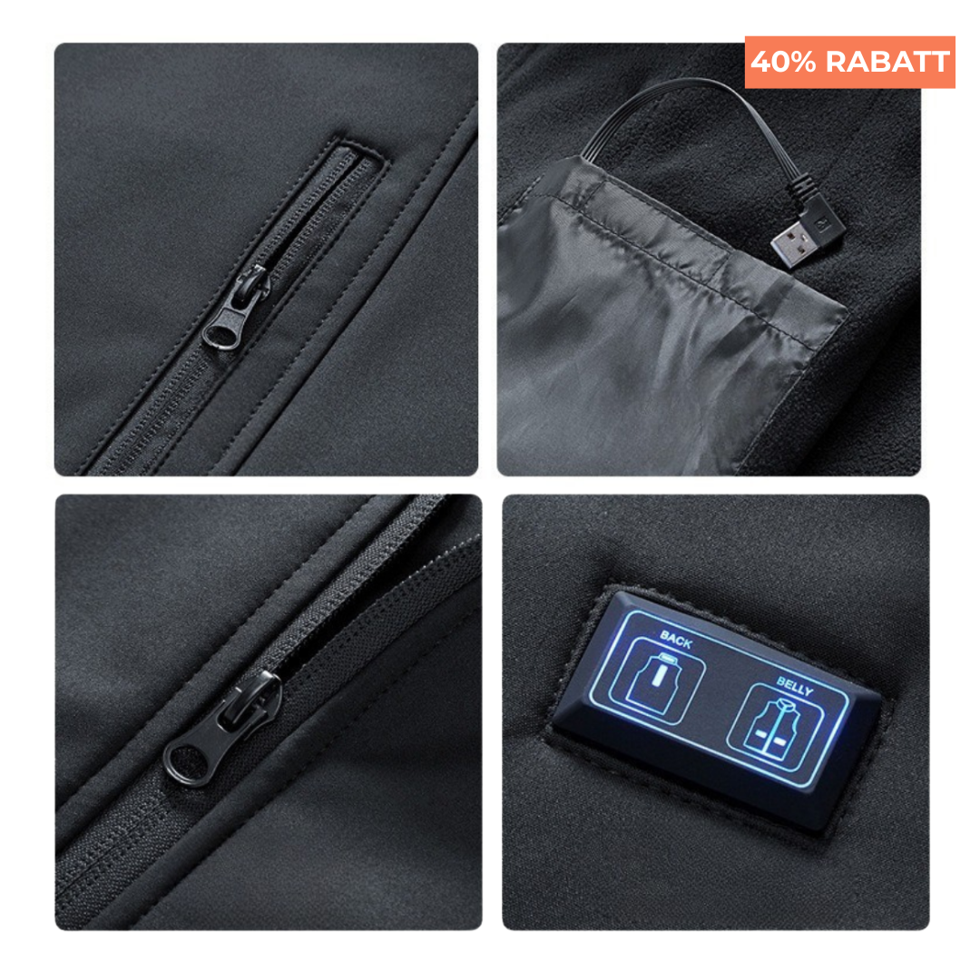 Beheizbare Winterjacke Men Schwarz