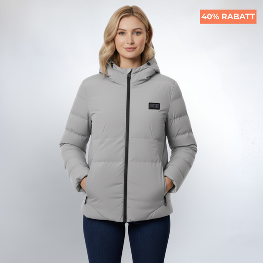 Beheizbare Winterjacke Frau Grau