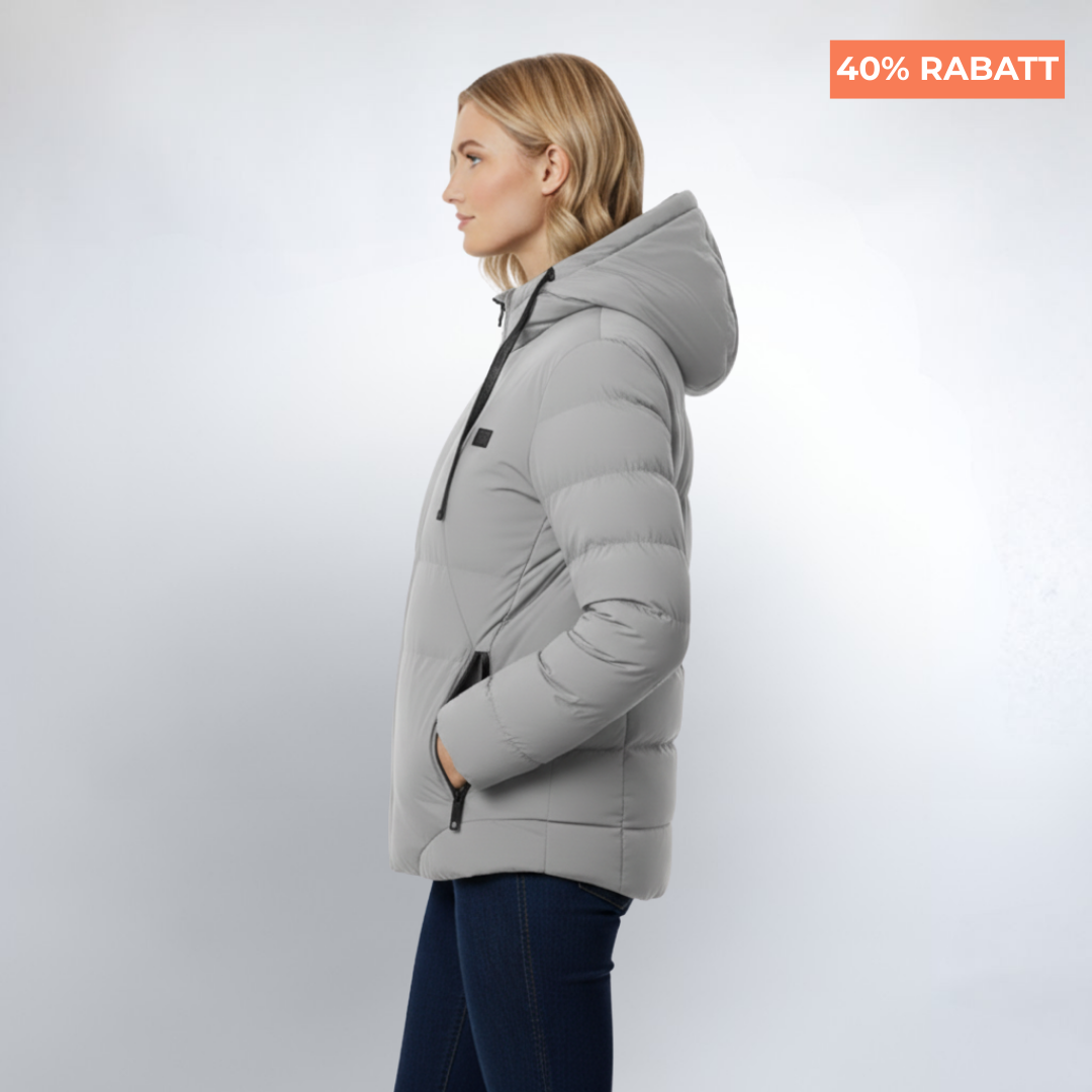 Beheizbare Winterjacke Frau Grau